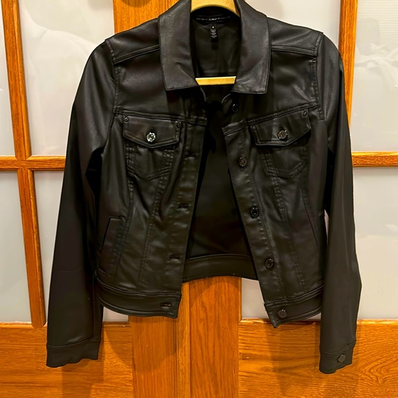 White House Black Market Jackets & Blazers - Black faux leather jacket in excellent condition!!